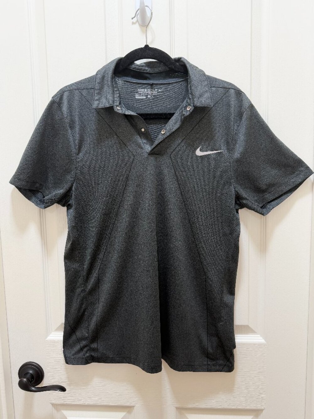 Lot OF 3 Nike Men's Golf Dri-Fit Polo Shirts Size M Black Blue Gray Activewear - Picture 2 of 9